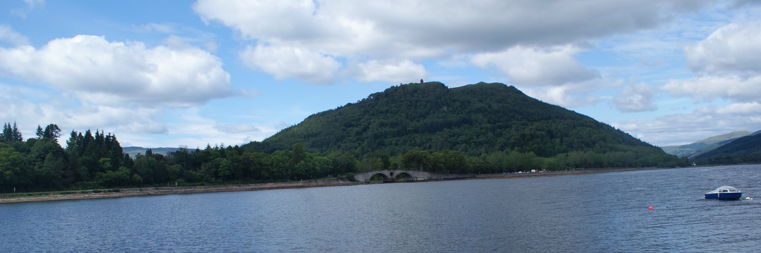 Inveraray double arched bridge and the bell tower