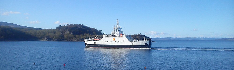 The Calmac hybrid Portavadie ferry at Tarbert