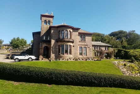 View of Craigard House and its gardens