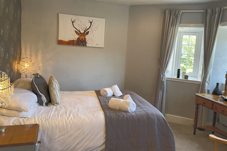 strontian hotel bedroom with loch view