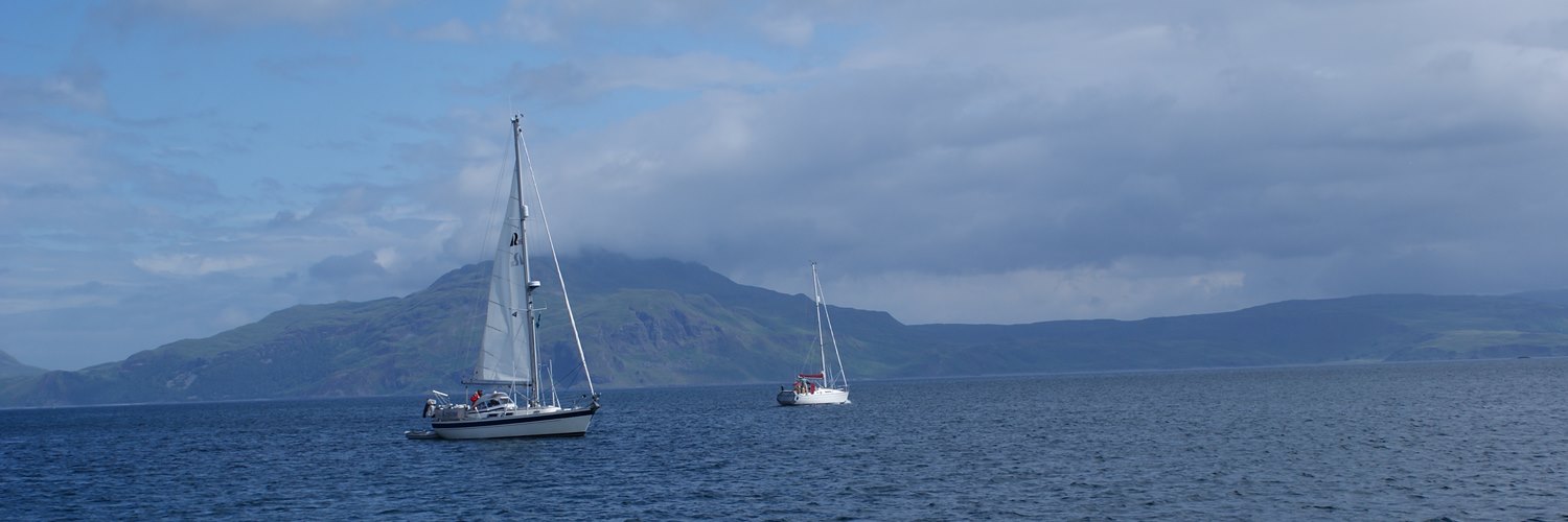 yachts at the entrance to Tobermory bay