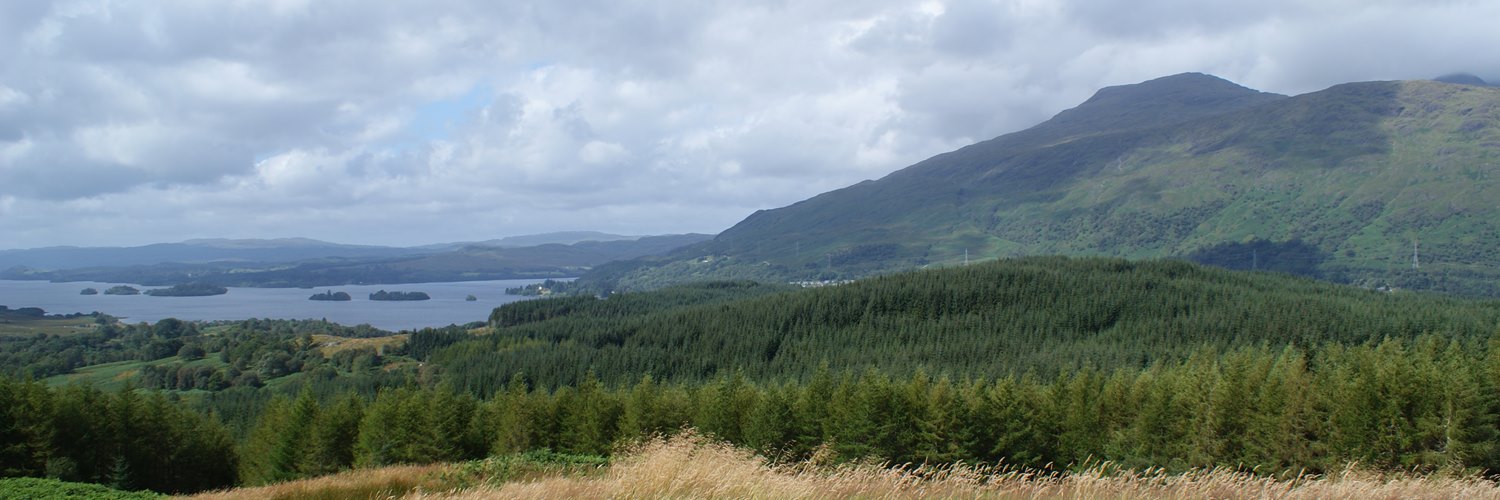 views from Dalmally hills to Loch Awe